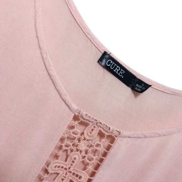 CURE Embroidered Lace Inset Maxi Dress Size Large - Picture 5 of 9